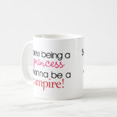 私は吸血鬼のマグでありたいと思います コーヒーマグカップ (正面左)