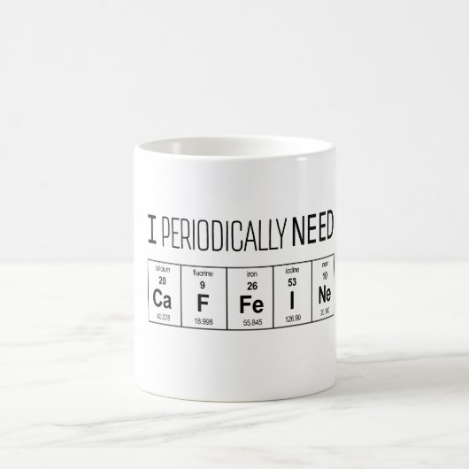私は周期的にカフェインのマグを必要とします コーヒーマグカップ (中央)