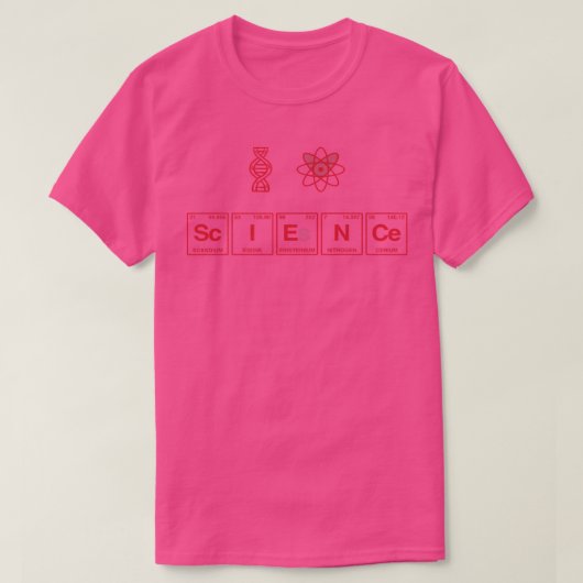 私は周期表書の要素の科学が大好き Tシャツ (デザイン正面)