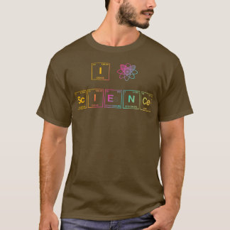 私は周期表書の要素の科学が大好き Tシャツ