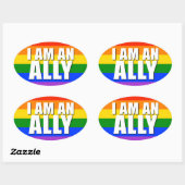 私は味方の楕円形のステッカーだ 楕円形シール (シート)