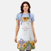 私は命のひまわりのパン エプロン (着用した状態)
