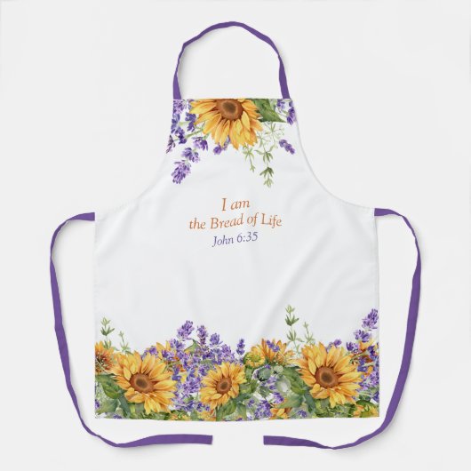 私は命のひまわりのパン エプロン (正面)