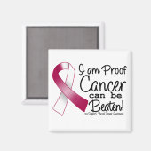 私は咽喉がんが打ち負かされうる証拠である マグネット (正面/裏面)