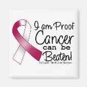 私は咽喉がんが打ち負かされうる証拠である マグネット (正面)