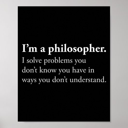 私は哲学者よ知らない問題を解決する ポスター (正面)