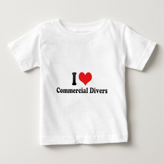 私は商業ダイバーを愛します ベビーTシャツ (正面)