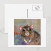 私は問題を持っている – おもしろいに敏感なペット絵画ラットの芸術 ポストカード (正面/裏面)