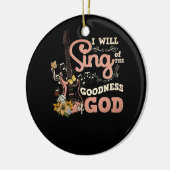 私は善の神クリスチャン電気を歌う セラミックオーナメント (左)