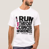 私は喉走がん認識度 Tシャツ (正面)