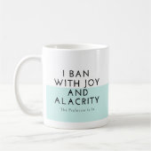 私は喜びと素早さで禁止 コーヒーマグカップ (左)