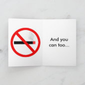 私は喫煙からがらくたを蹴りました カード (内部)