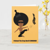 私は喫煙からがらくたを蹴りました カード (黄色い花)