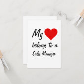 私は営業マネージャーカードに所属している カード (正面/裏面インサイチュ)