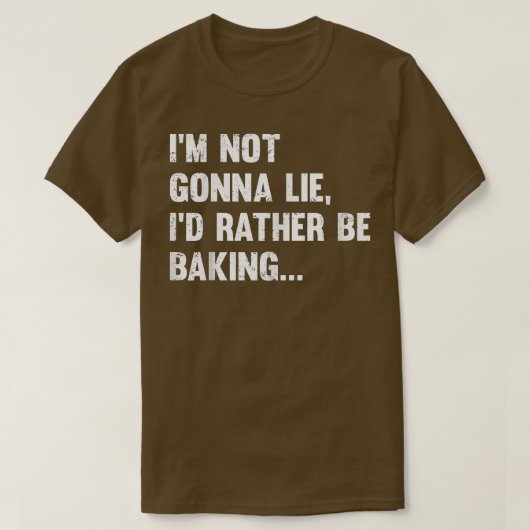 私は嘘をつかない私はむしろベーキングサルカおもしろい Tシャツ (デザイン正面)