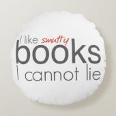 私は嘘をつけない本が好きだ装飾用クッション ラウンドクッション (正面)