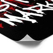 私は噛み離れたマークおもしろいハロウィンヴァンパイア血球 ポスター (角)