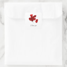 私は四角ステッカーがあなたを愛している