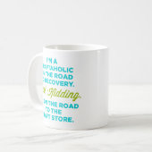 私は回復マグへ道のCraftaholicです コーヒーマグカップ (正面左)