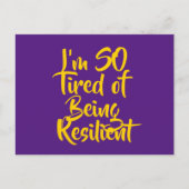 私は回復力にあってとても疲れている ポストカード (正面)