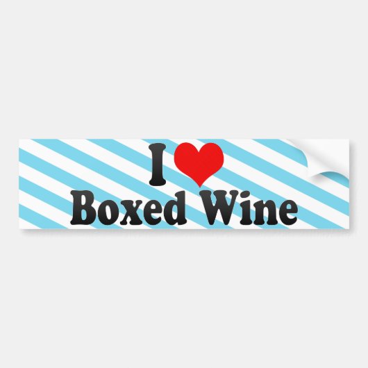 私は囲まれたワインを愛します バンパーステッカー (正面)