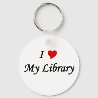 私は図書館が大好きだ キーホルダー