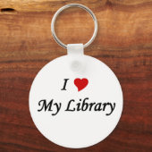 私は図書館が大好きだ キーホルダー (正面)