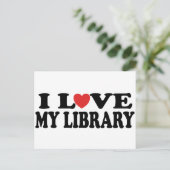 私は図書館の図書館の贈り物が好き ポストカード (スタンド正面)