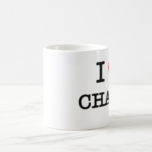 私は図表を愛します コーヒーマグカップ (中央)