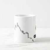 私は図表、Iのハートの図表-貿易業者のマグ--を愛します コーヒーマグカップ (中央)