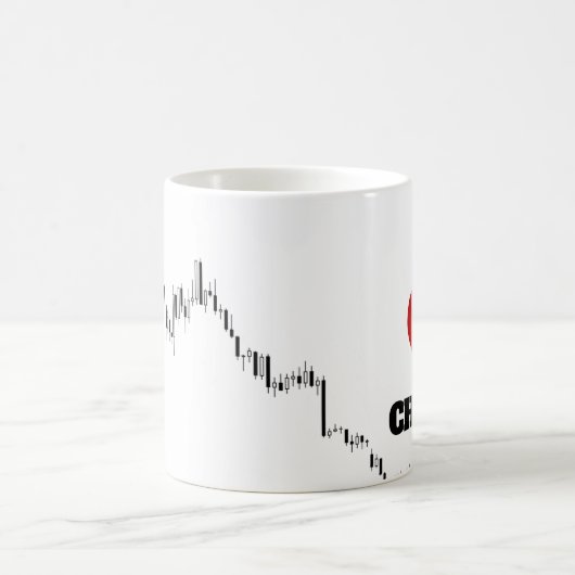 私は図表、Iのハートの図表-貿易業者のマグ--を愛します コーヒーマグカップ (中央)