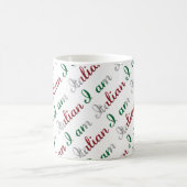 私は国イタリアンプライドタイポグラフィパターン コーヒーマグカップ (中央)