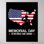 私は国旗に敬意を表し、犠牲者に膝をつく ポスター (正面)