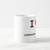 私は国際関係を愛します コーヒーマグカップ (中央)