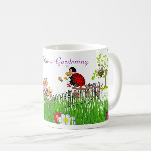 私は園芸コーヒー・マグを愛します コーヒーマグカップ (正面右)