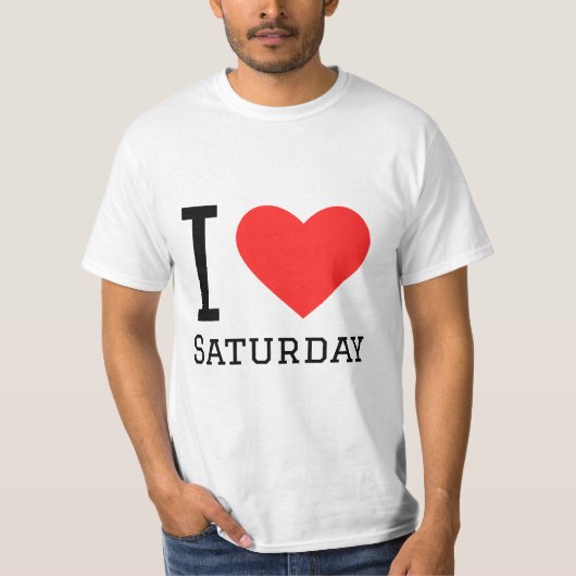 私は土曜広場のステッカーが大好き Tシャツ (正面)