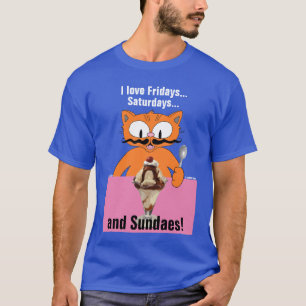 私は土曜日と日曜日が大好きです!おもしろい夏 Tシャツ