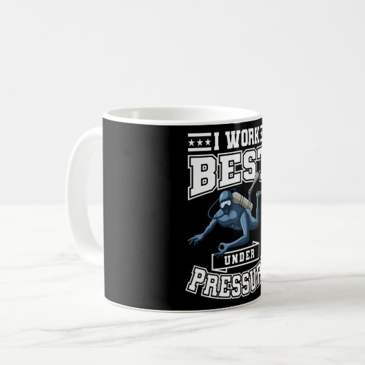 私は圧力最高の型の商用ダイバーダイビングで働く コーヒーマグカップ (正面左)