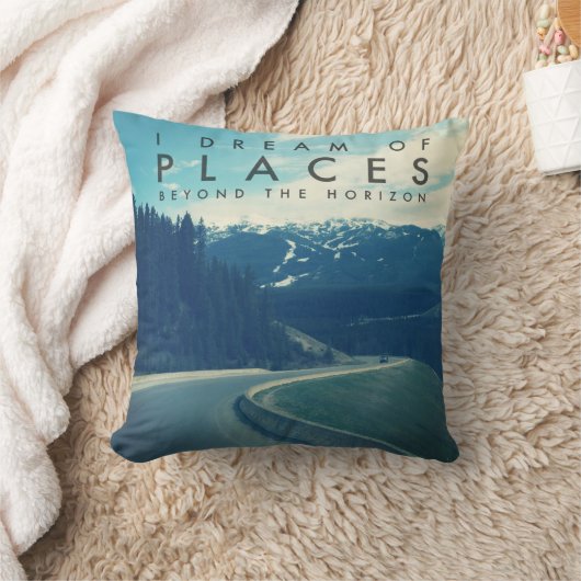 私は地平線を越える場所の夢を見ます クッション (ブランケット)