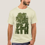 私は地球のウェットパームリーフが大好き Tシャツ (正面)
