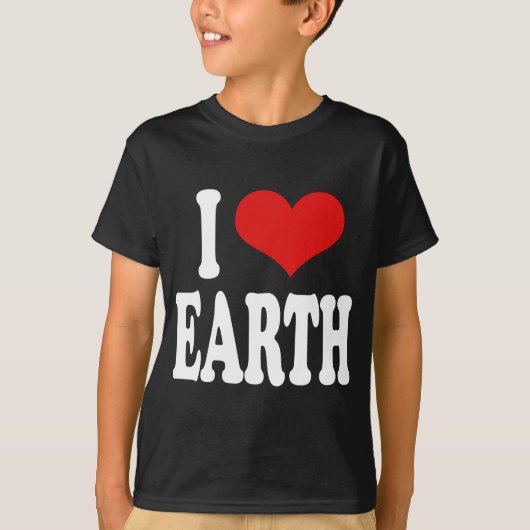 私は地球を愛します Tシャツ (正面)