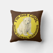 私は地球を救クールう地球温暖化を持っていない クッション (裏面)