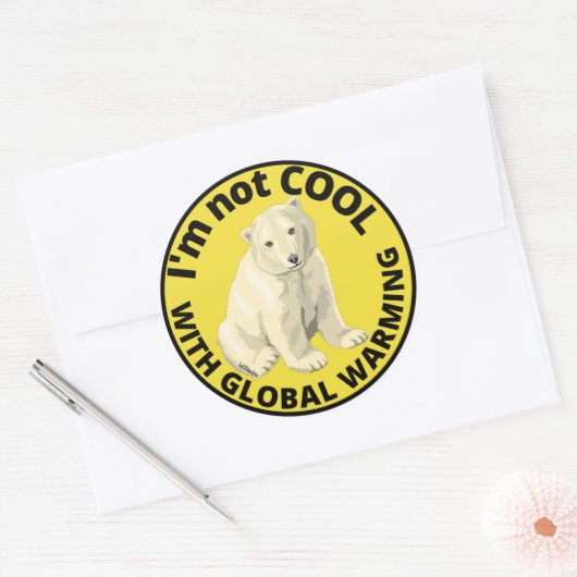 私は地球を救クールう地球温暖化を持っていない ラウンドシール (封筒)