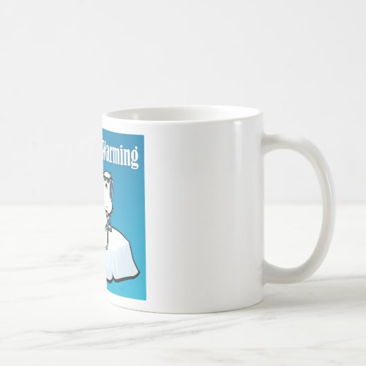 私は地球温暖化を愛します コーヒーマグカップ (右)