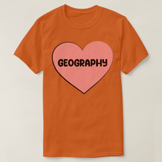 私は地理が大好き Tシャツ (デザイン正面)