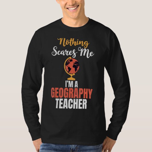 私は地理先生地理学者だ Tシャツ (正面)