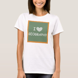 私は地理学を愛します Tシャツ