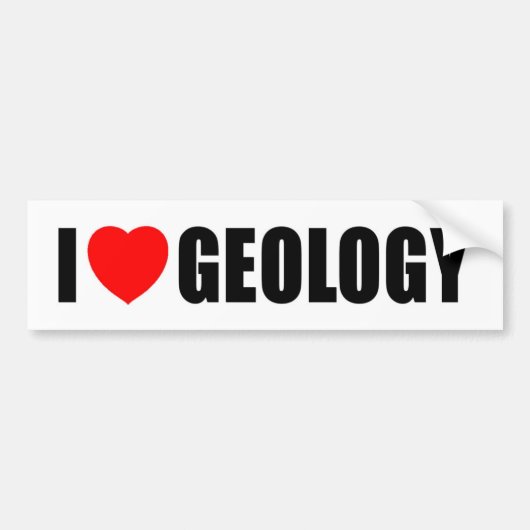 私は地質学を愛します バンパーステッカー (正面)