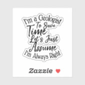 私は地質学者で救すよ、考えてみよう シール (シート)