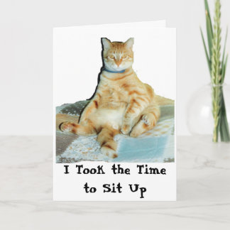 私は坐るのに時間をかけました カード